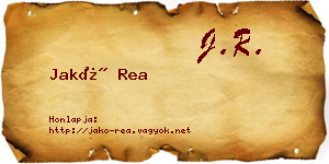 Jakó Rea névjegykártya